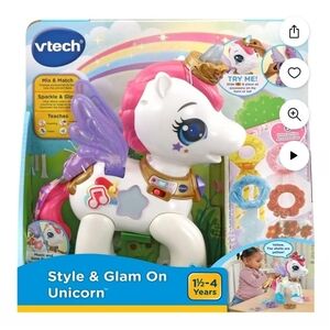 🆕️Style & Glam On Unicorn - White and Pink